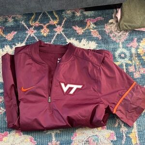 Nike Virginia Tech short sleve shirts Pullover with Orange Details
